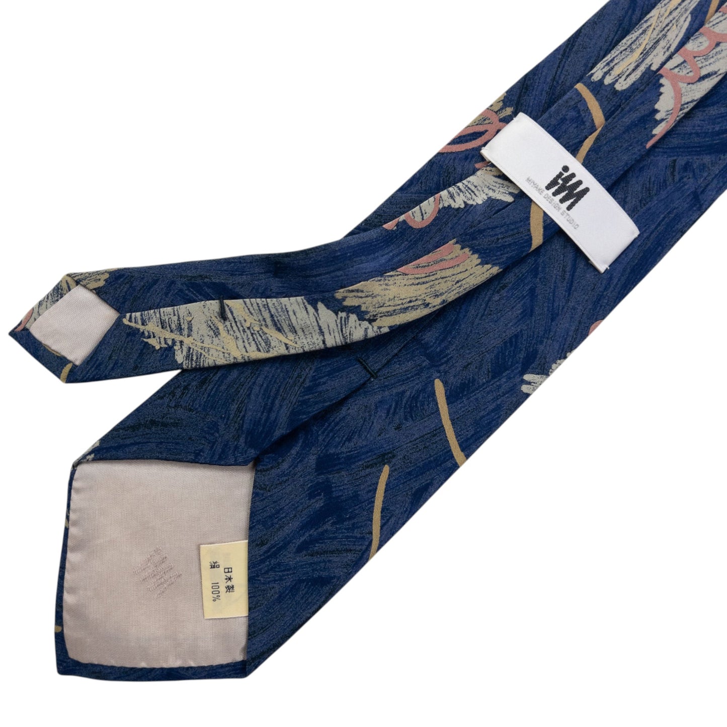 Vintage Issey Miyake Scribble Print Silk Tie