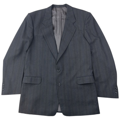 Vintage 80s YSL Yves Saint Laurent Jacket & Trousers Wool Suit Set Size XL | XL, Grey