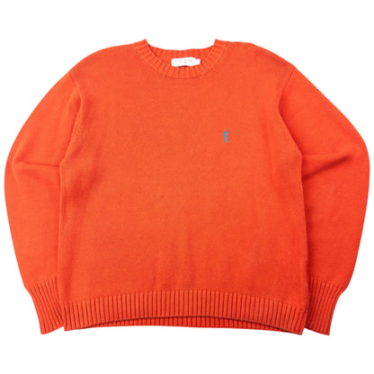 Vintage 2000s YSL Yves Saint Laurent Knit Jumper Size S | Small, Orange