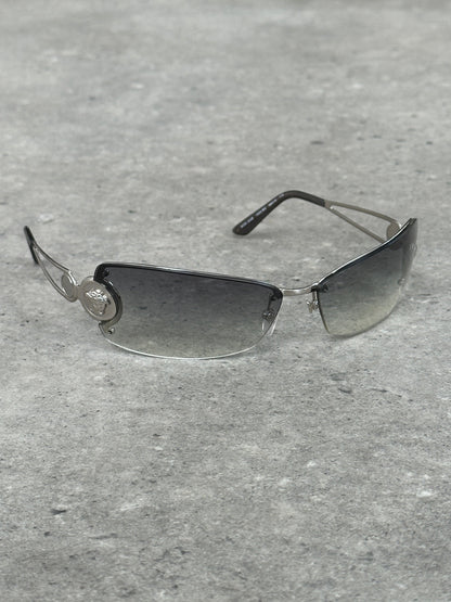Versace 2000s Medusa Logo Rimless Sunglasses