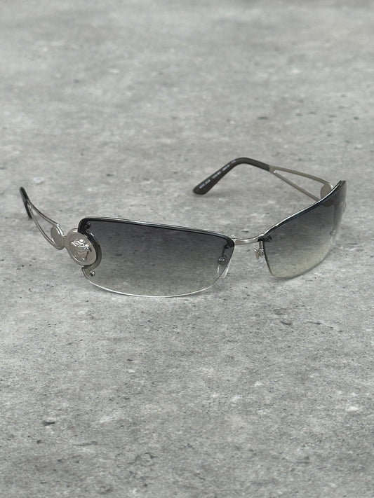 Versace 2000s Medusa Logo Rimless Sunglasses