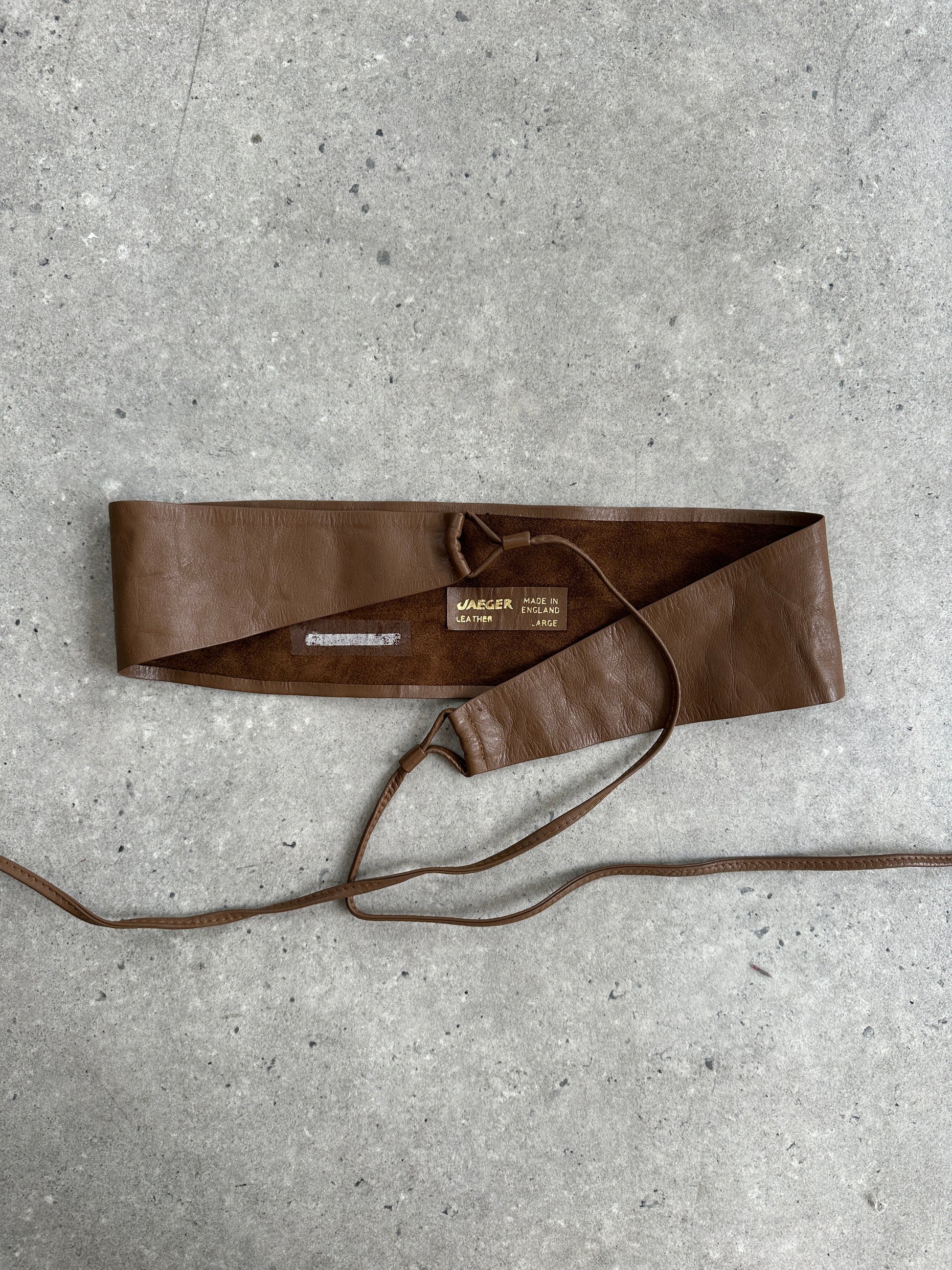 Jaeger 1990s Leather Chunky Wrap Belt - One size