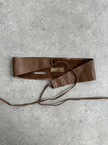 Jaeger 1990s Leather Chunky Wrap Belt - One size