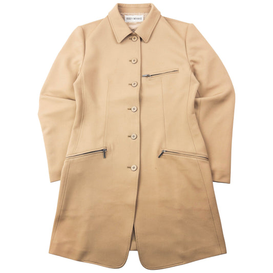 Vintage 2000s Issey Miyake Button Up Jacket Womens Size L | Large, Beige