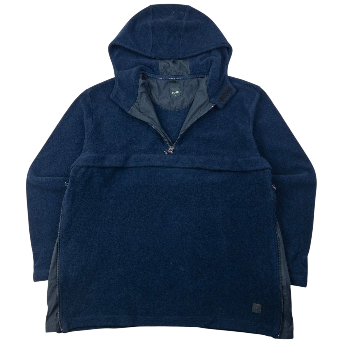 Vintage Hugo Boss Q Zip Fleece Hoodie Size M | Medium, Navy