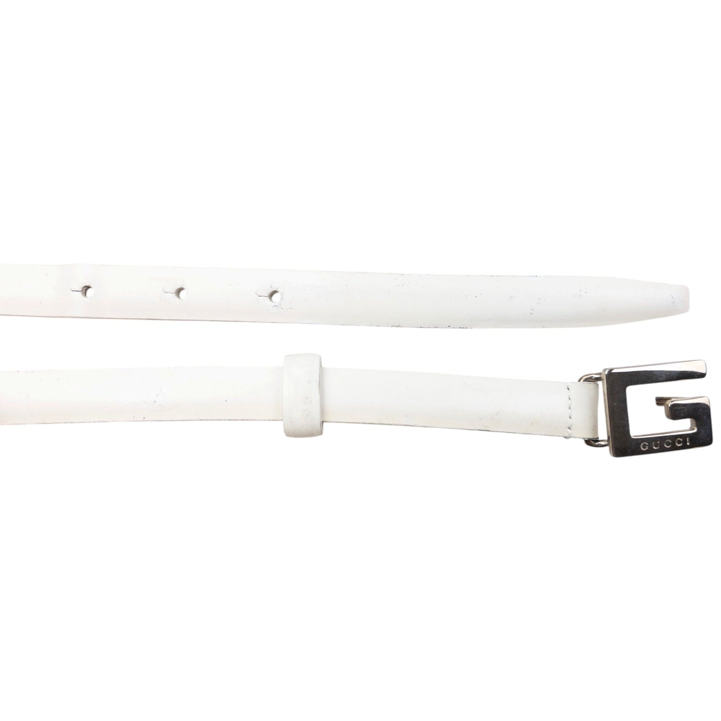Vintage 2000s Gucci Leather Belt Size W24 | O/S, White