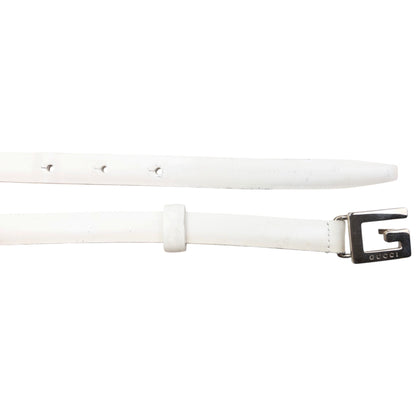 Vintage 2000s Gucci Leather Belt Size W24 | O/S, White