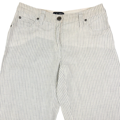 Vintage Armani Jeans Striped Linen Trousers Size W27