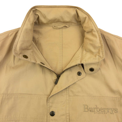 Vintage 90s Burberry Zip Up Jacket Size S | Small, Beige
