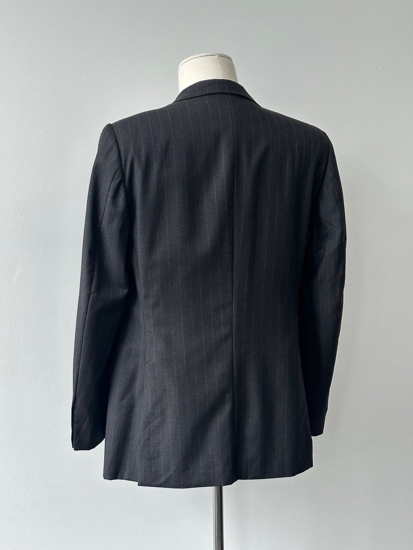 Loro Piana x Confitri Couture 1990S Pure Wool Striped Blazer - 38R