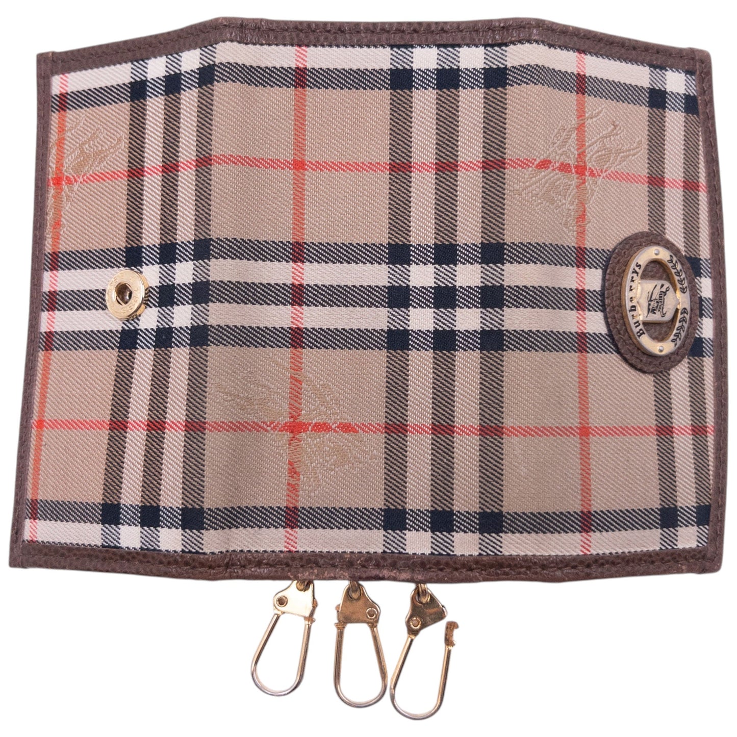Vintage 90s Burberry Nova Check Key Holder | O/S, Brown