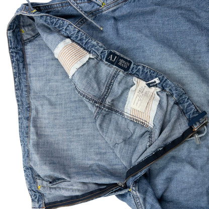 Vintage 2000s Armani Jeans Denim Maxi Skirt Womens Size M | Medium, Blue