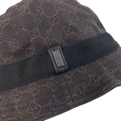Vintage 2000s Gucci Monogram Bucket Hat | O/S, Brown