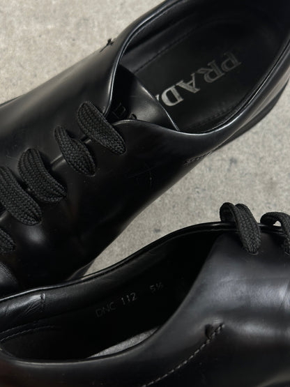 Prada Sport 2000s Leather Minimal Lace Up Trainers - UK 5.5