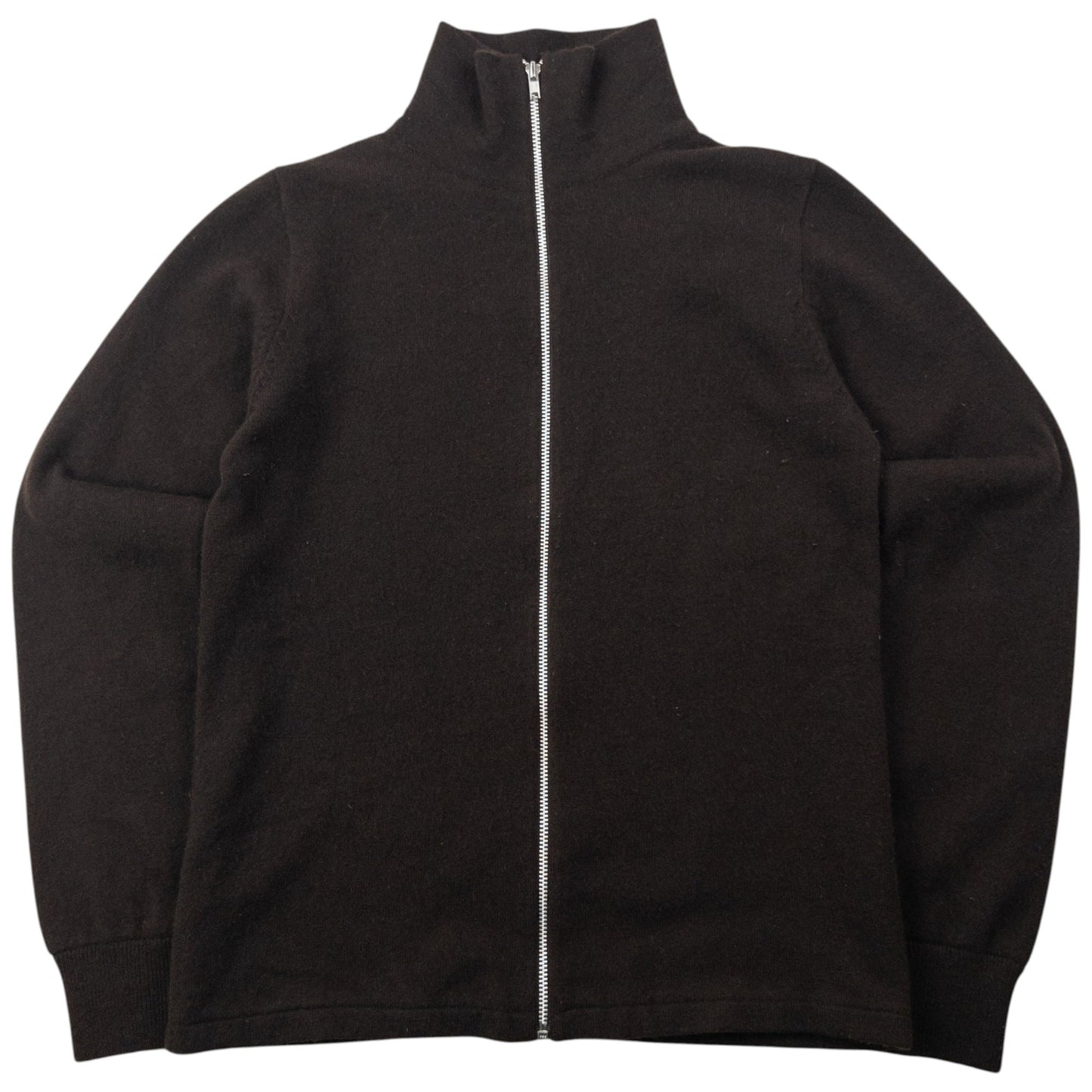 Vintage 1999 Cabane De Zucca By Issey Miyake Climax Zip Up Wool Jumper Womens Size M | Medium, Brown