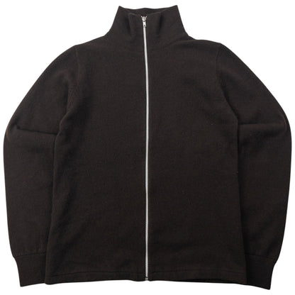 Vintage 1999 Cabane De Zucca By Issey Miyake Climax Zip Up Wool Jumper Womens Size M | Medium, Brown
