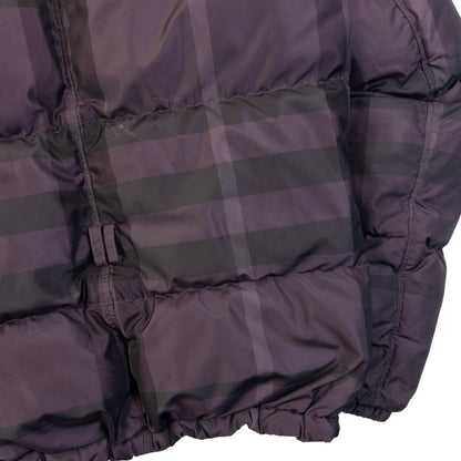 Vintage Burberry Nova Check Puffer Jacket Womens Size S | Small, Purple