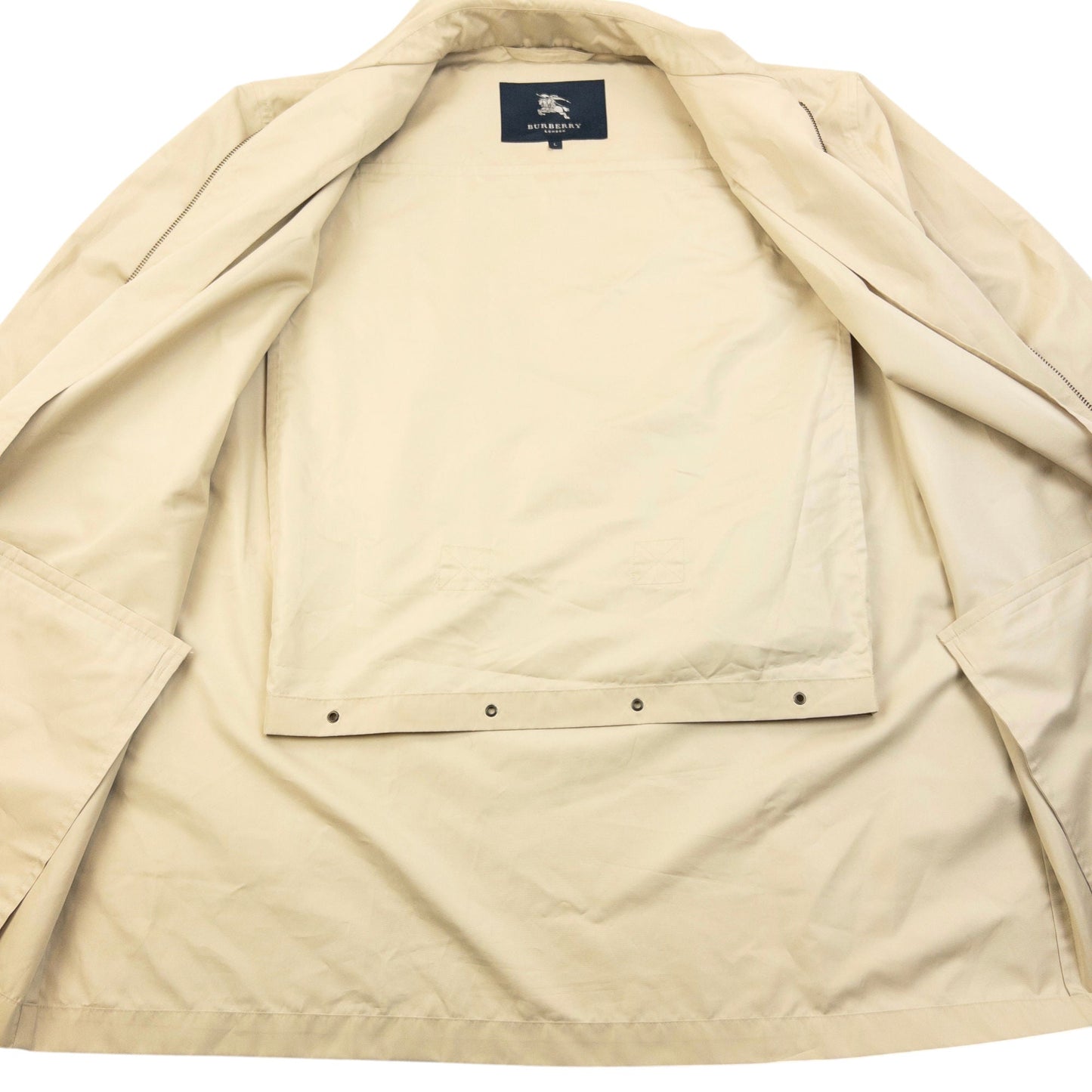 Vintage 2000s Burberry Lightweight Packable Backpack Jacket Size L | O/S, Cream