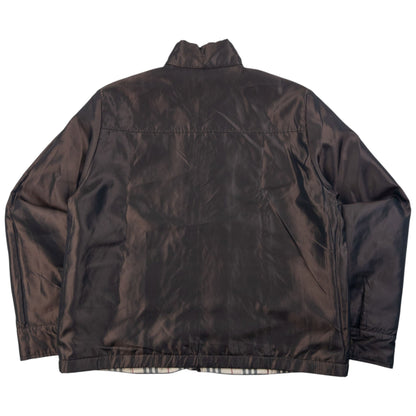 Vintage 2000s Burberry Nova Check Quilted Reversible Jacket Womens Size M | Medium, Brown