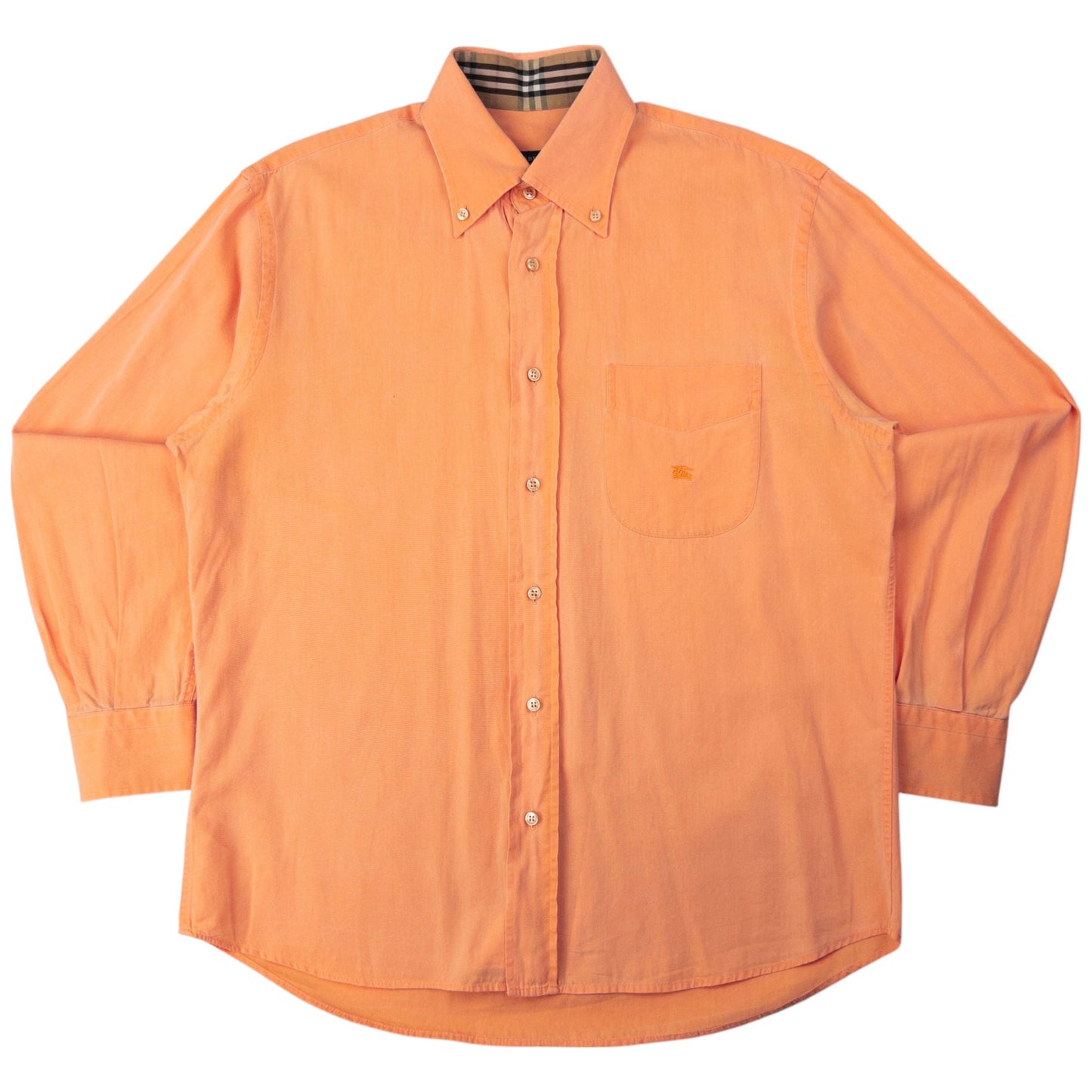 Vintage Burberry Nova Check Cuff Long Sleeve Button Up Shirt Size S