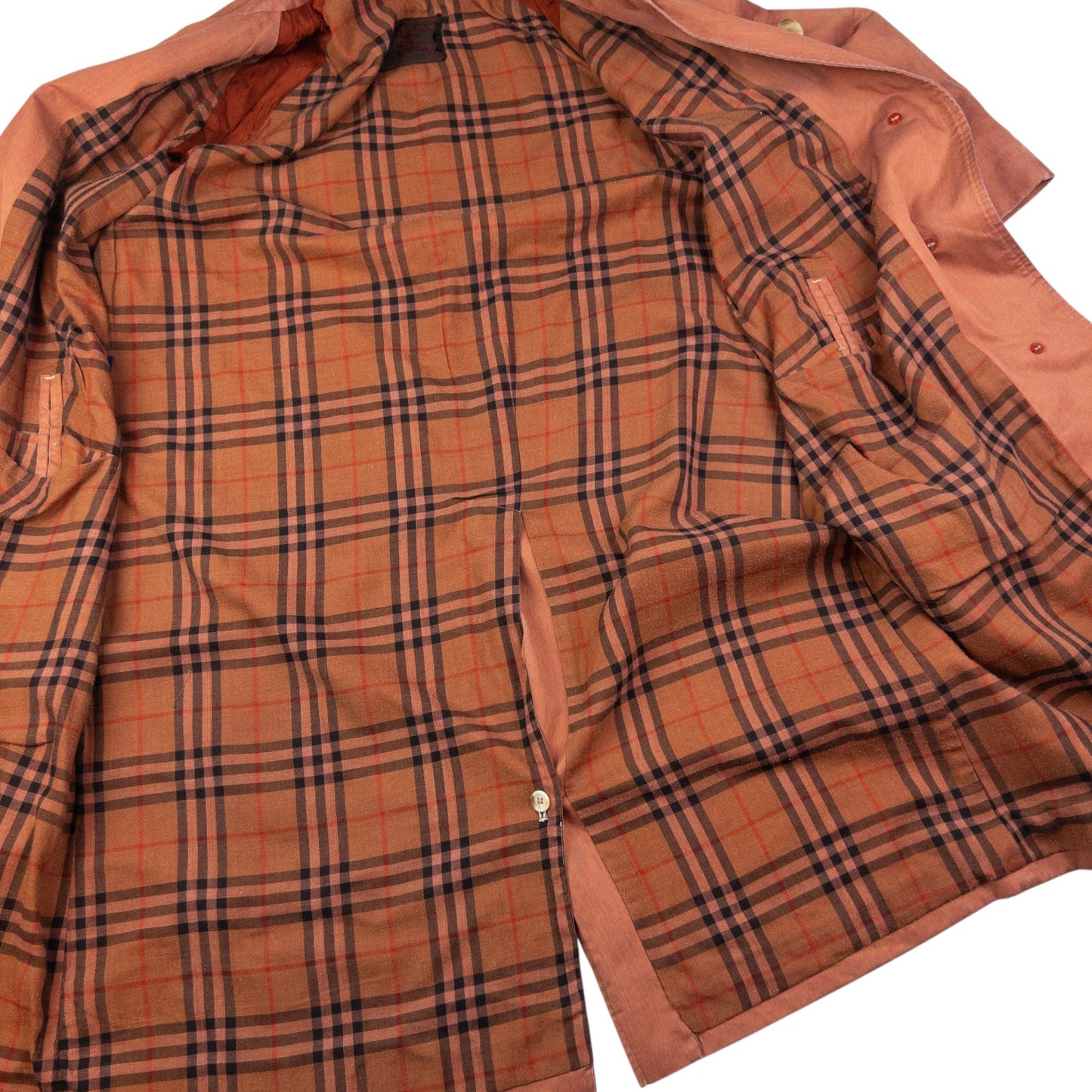 Vintage Burberry Nova Check Lined Trench Jacket Womens Size XL