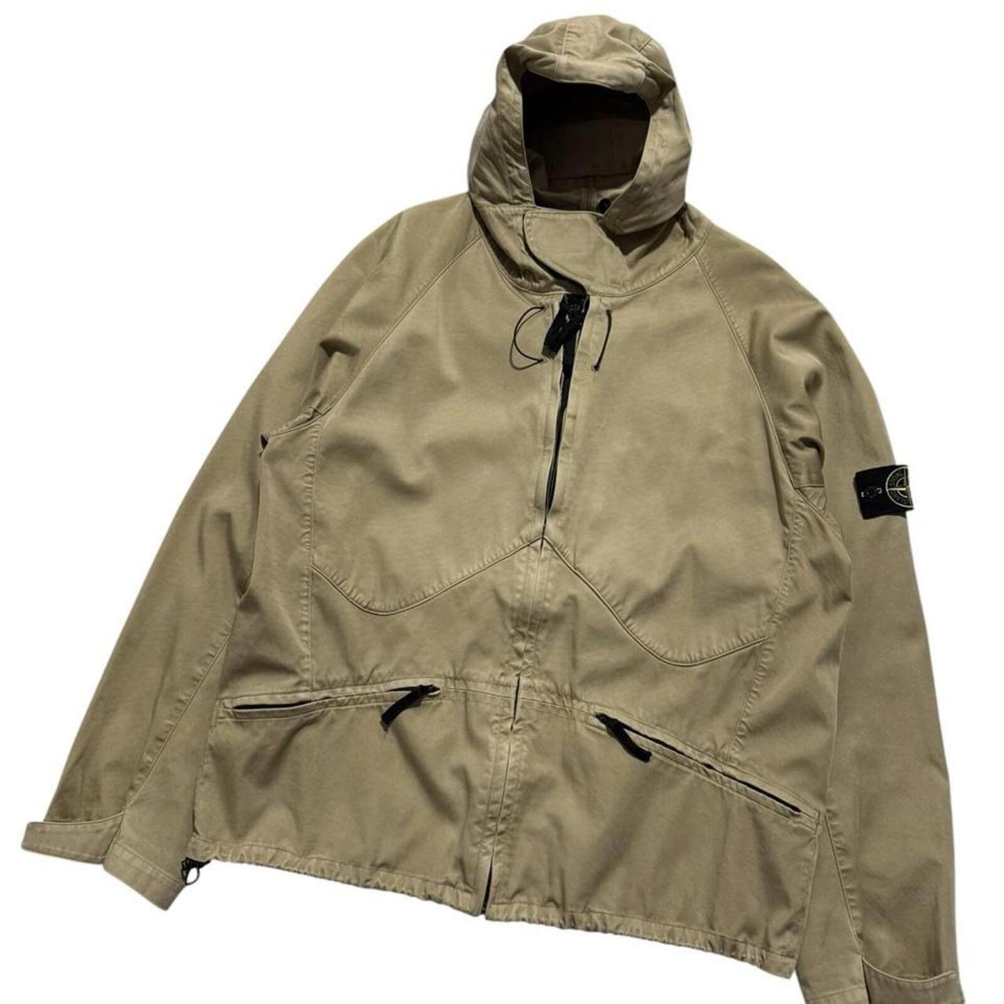 Stone Island Raso Flocatto Face Mask Jacket | XXL, Beige