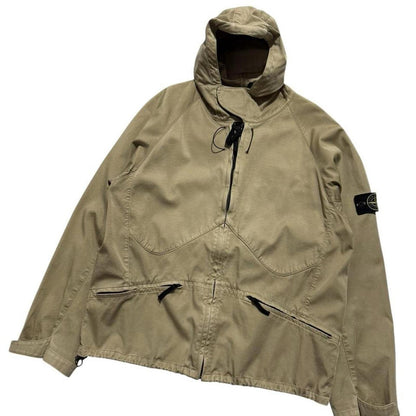 Stone Island Raso Flocatto Face Mask Jacket | XXL, Beige