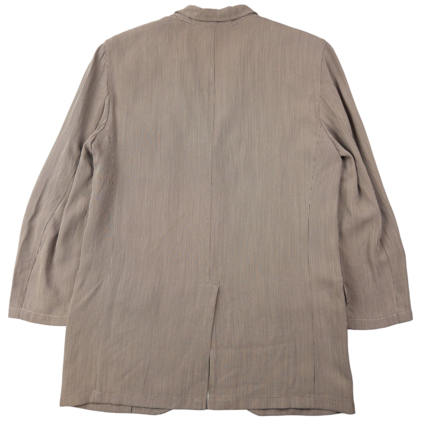 Vintage 90s Emporio Armani Pattern Blazer Jacket Size M | Medium, Beige