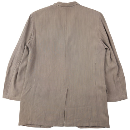 Vintage 90s Emporio Armani Pattern Blazer Jacket Size M | Medium, Beige