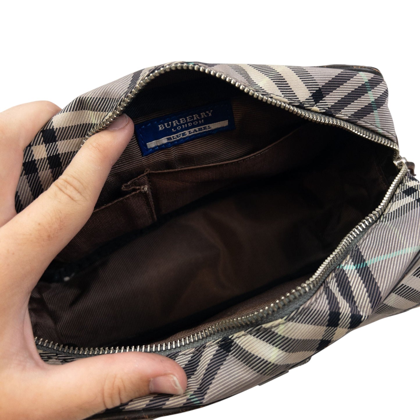 Vintage 2000s Burberry Blue Label Nova Check Crossbody Bag | O/S, Blue