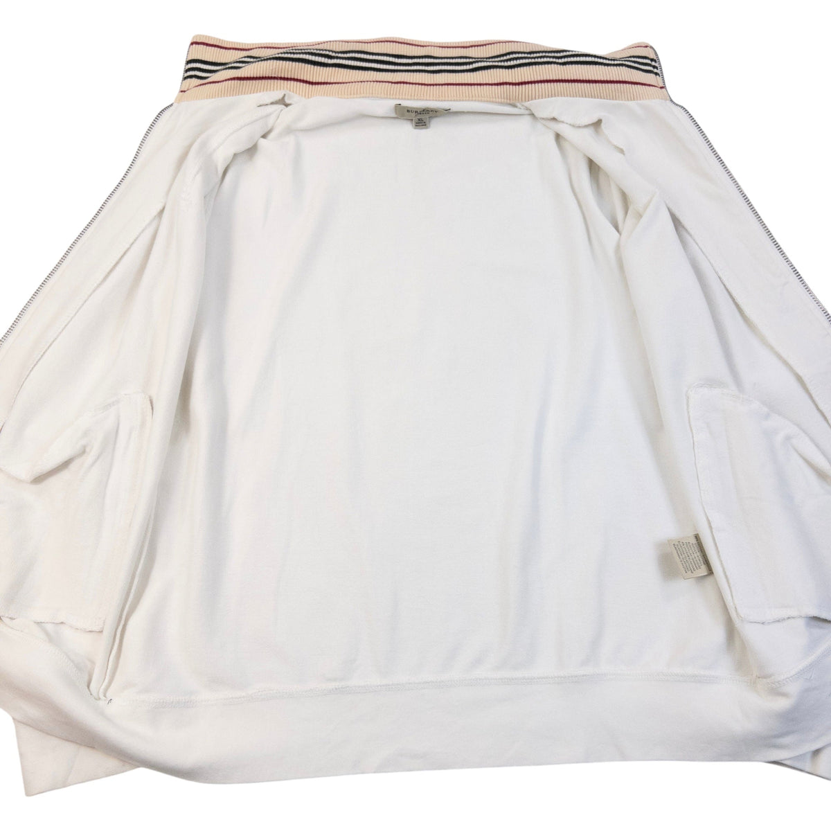 Vintage Burberry Zip Up Sweatshirt Womens Size S | Small, White