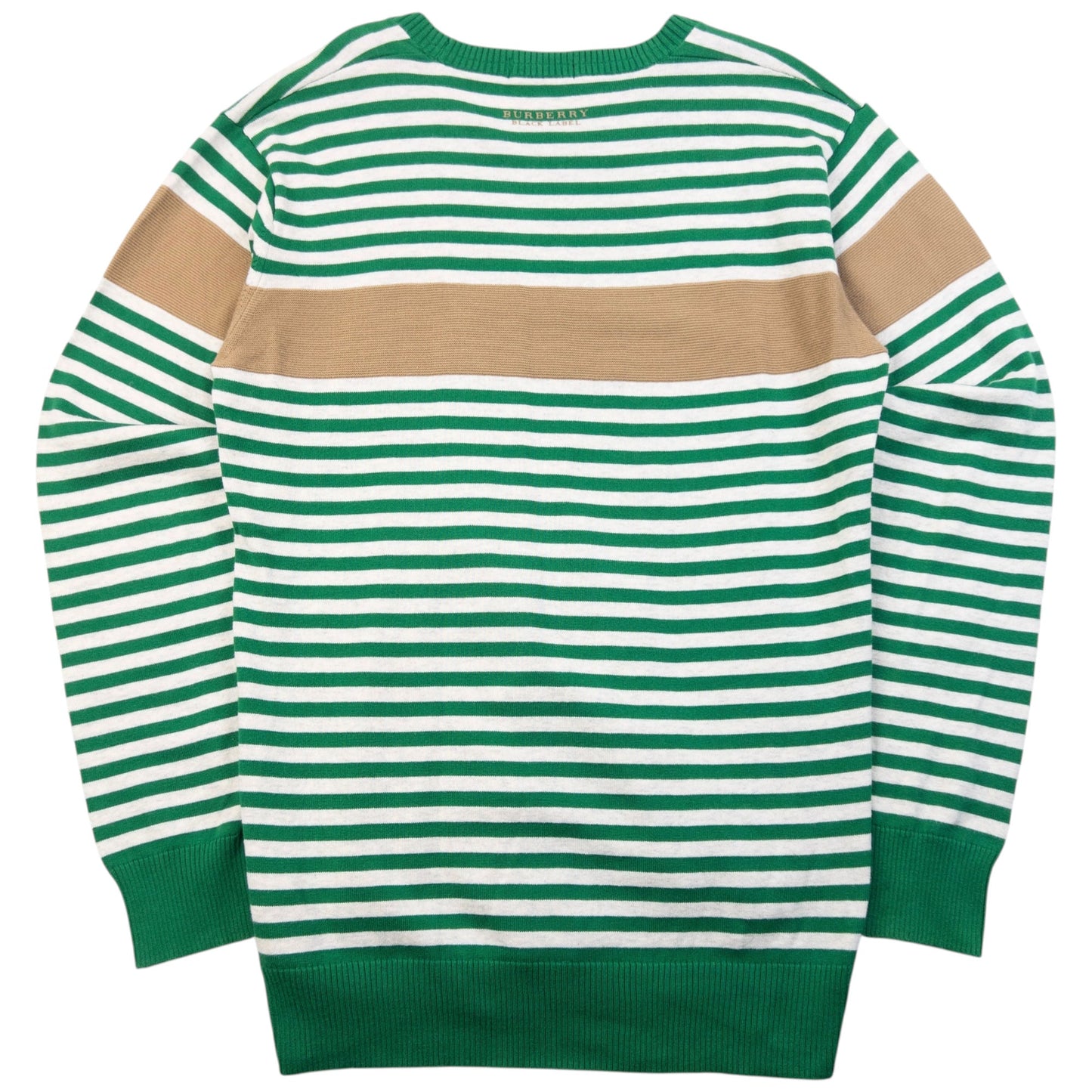 Vintage 2000s Burberry Black Label Striped Jumper Size S | Small, Multicoloured