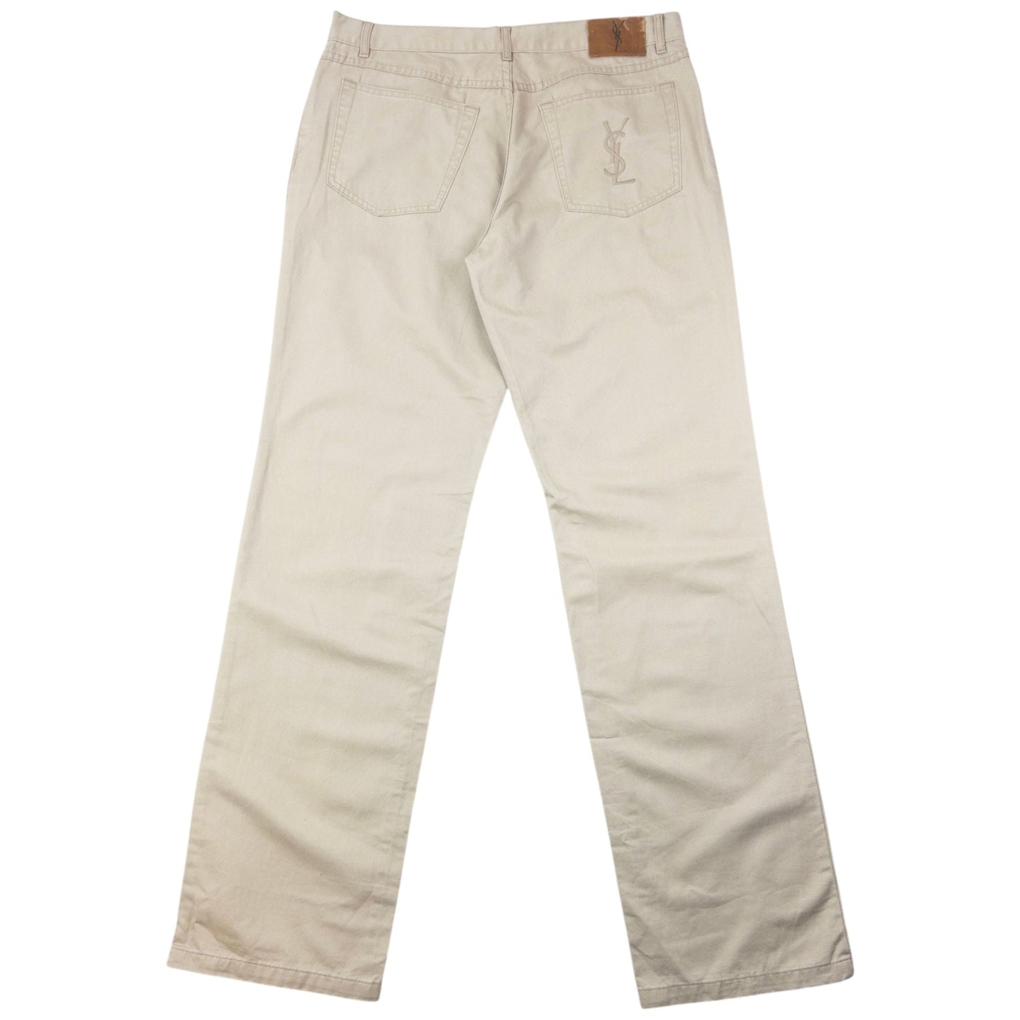 Vintage 2000s YSL Yves Saint Laurent Embroidered Chino Trousers Size W34