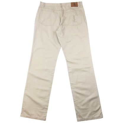 Vintage 2000s YSL Yves Saint Laurent Embroidered Chino Trousers Size W34