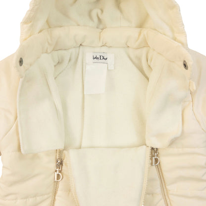 Vintage 2000s Dior Baby Fleece Lined Snowsuit | O/S, Cream