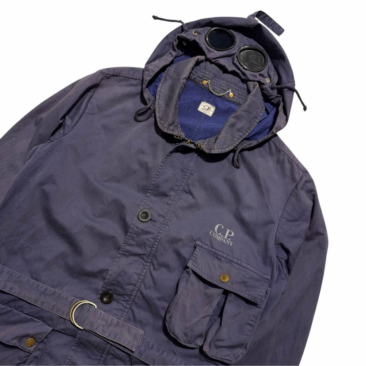 CP Company Mille Miglia Belt Goggle Jacket | XL, Navy