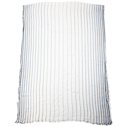 Vintage 2000s Gucci Striped Monogram Scarf | O/S, White