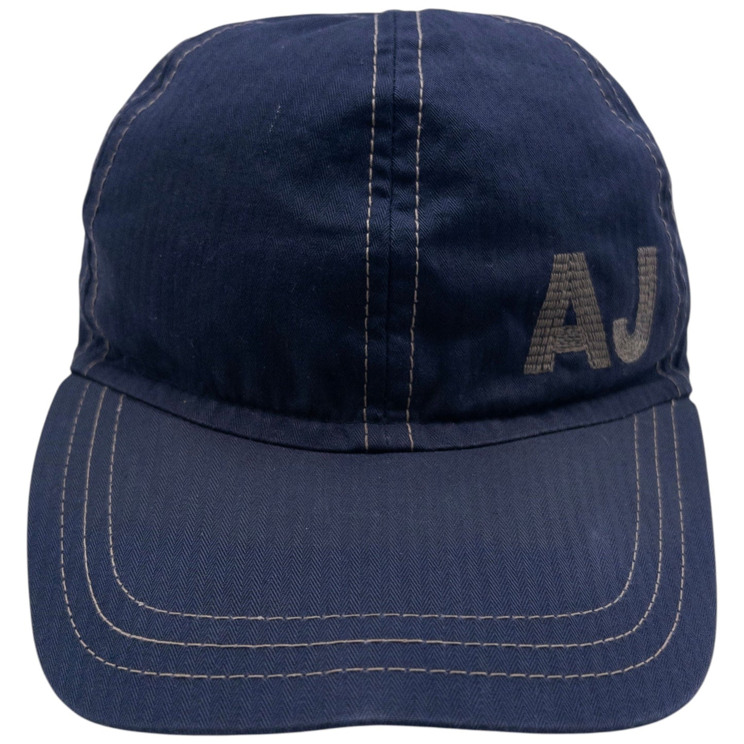 Vintage 2000s Armani Jeans Button Back Embroidered Hat