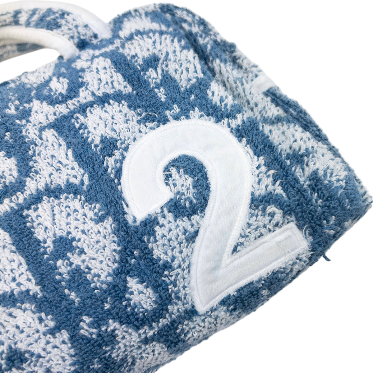 Vintage 2000s Dior Monogram Terry Cloth Handbag | O/S, Blue