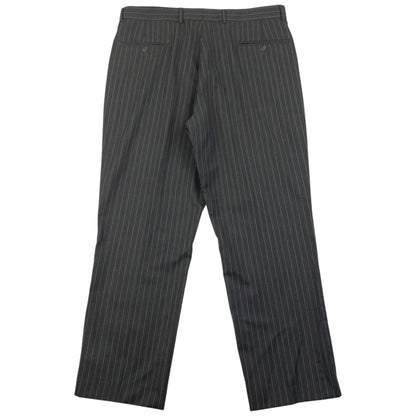 Vintage 90s YSL Yves Saint Laurent Pinstripe Jacket & Trousers Wool Suit Set Size XL | XL, Blue