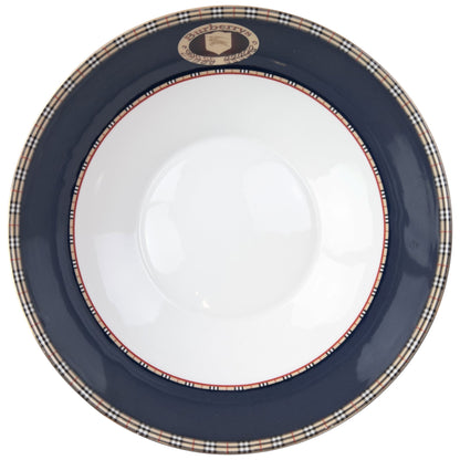 Vintage 90s Burberry Nova Check Fine Bone China Salad Bowl | O/S, Mixed