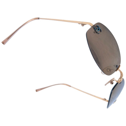 Vintage 2000s Chanel Rimless Sunglasses | O/S, Brown