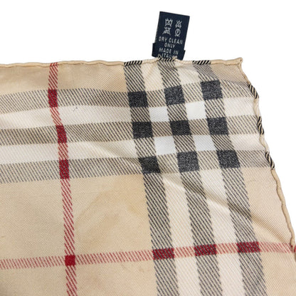 Vintage Burberry Nova Check Silk Scarf