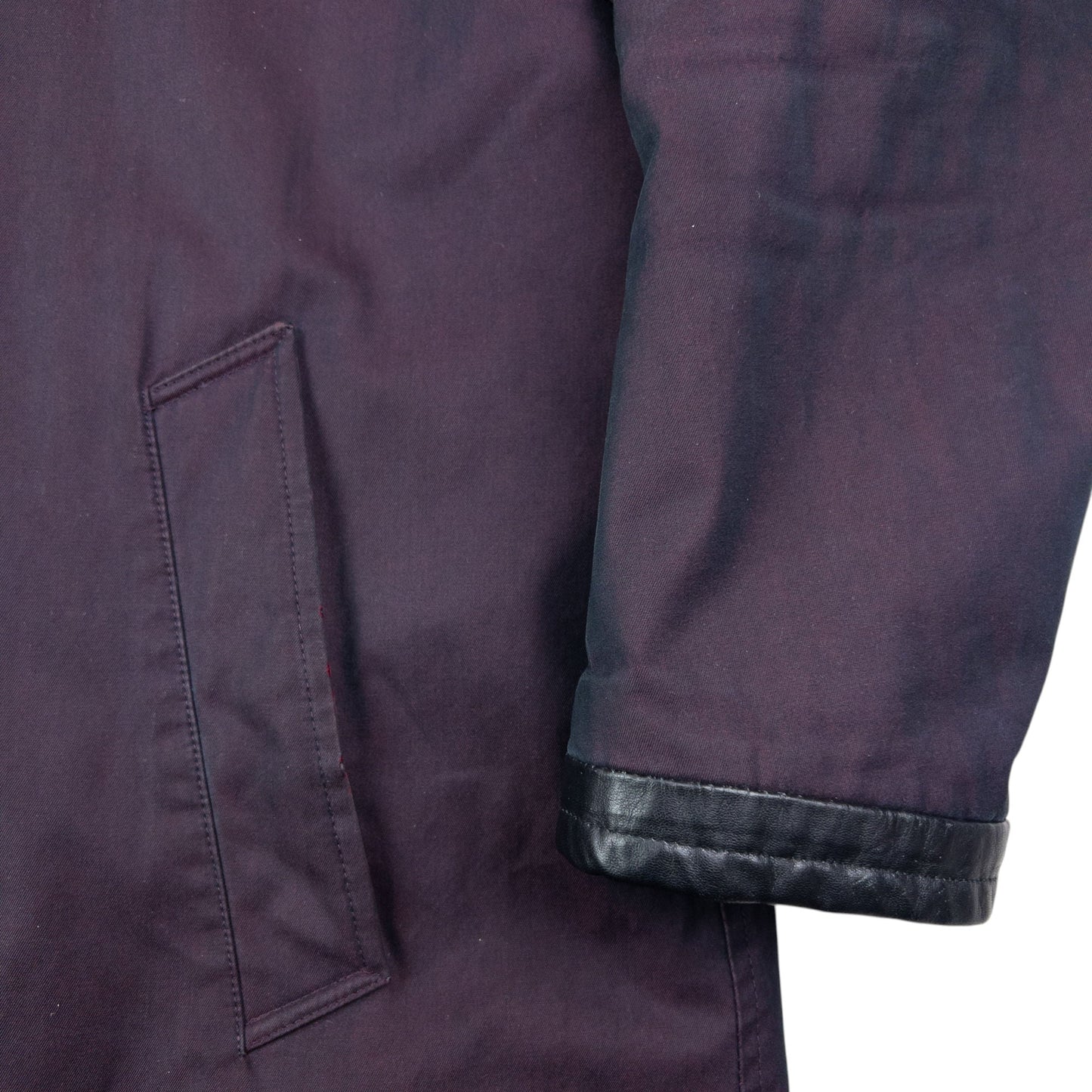 Vintage 2000s Burberry Button Up Trench Jacket Size L | Large, Purple