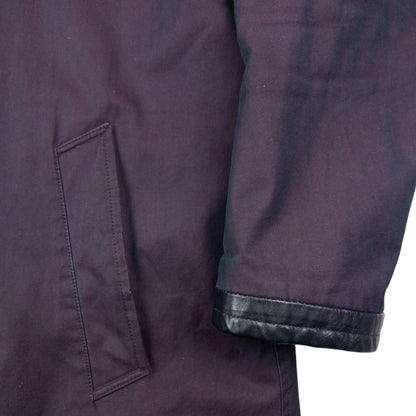 Vintage 2000s Burberry Button Up Trench Jacket Size L | Large, Purple