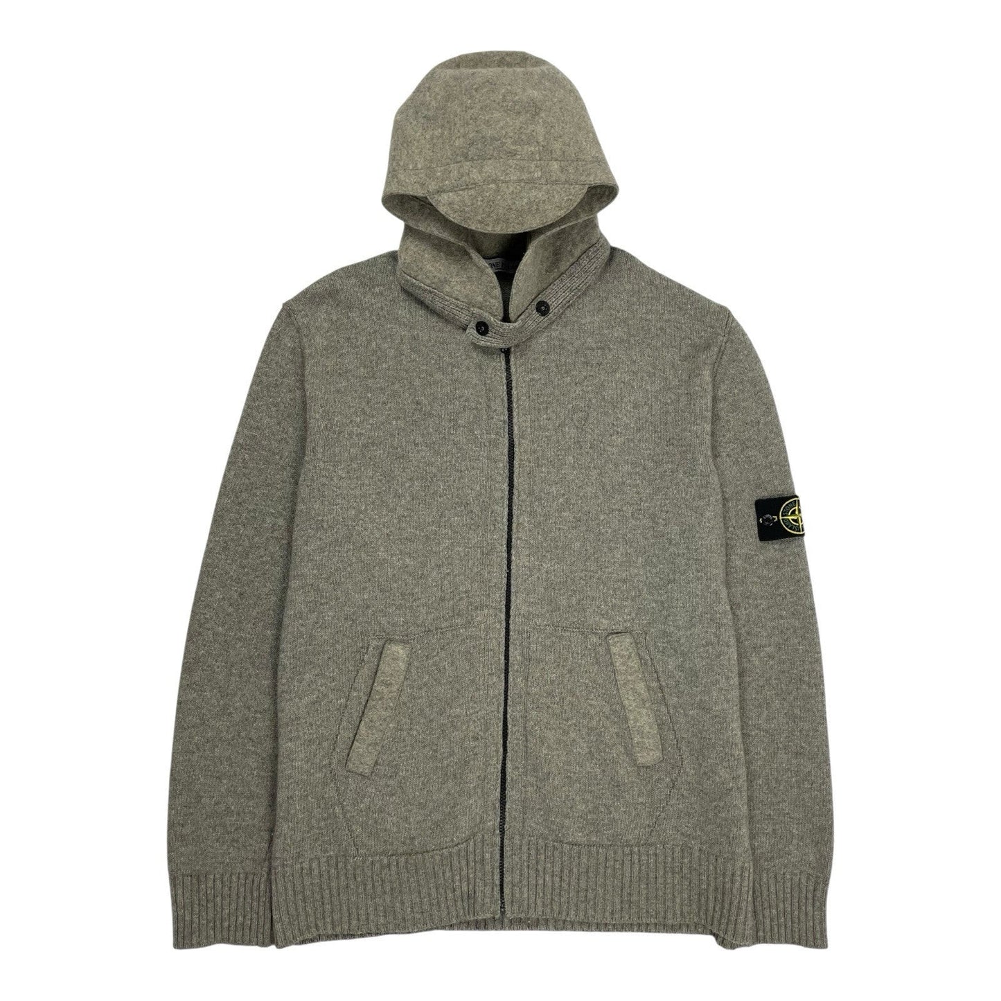 Vintage Stone Island Wool Knit Hoodie, Size XXXL | Stone island, Grey