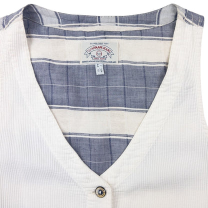 Vintage Armani Jeans Ribbed Button Up Vest Womens Size S