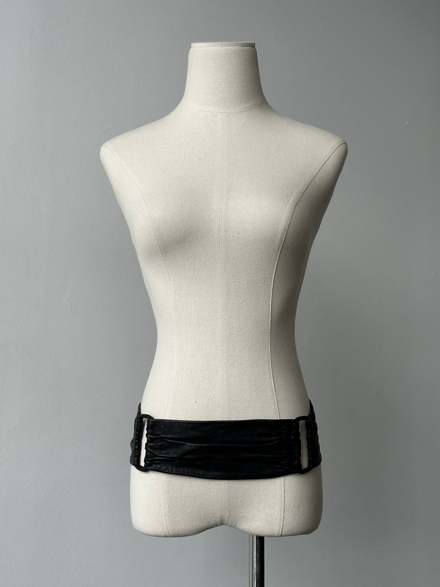 Vintage 1990s Leather Chunky Belt - W32-36