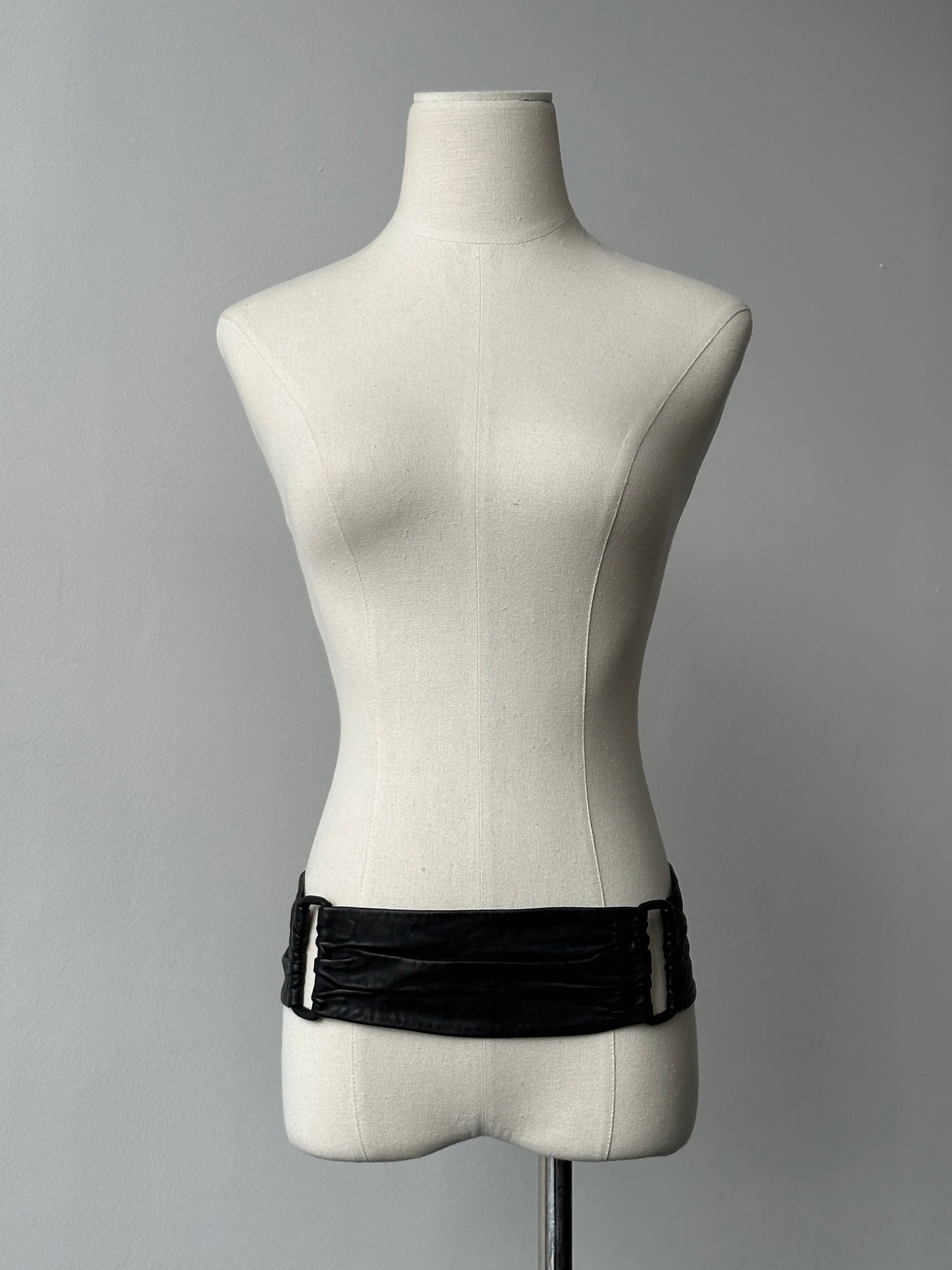 Vintage 1990s Leather Chunky Belt - W32-36