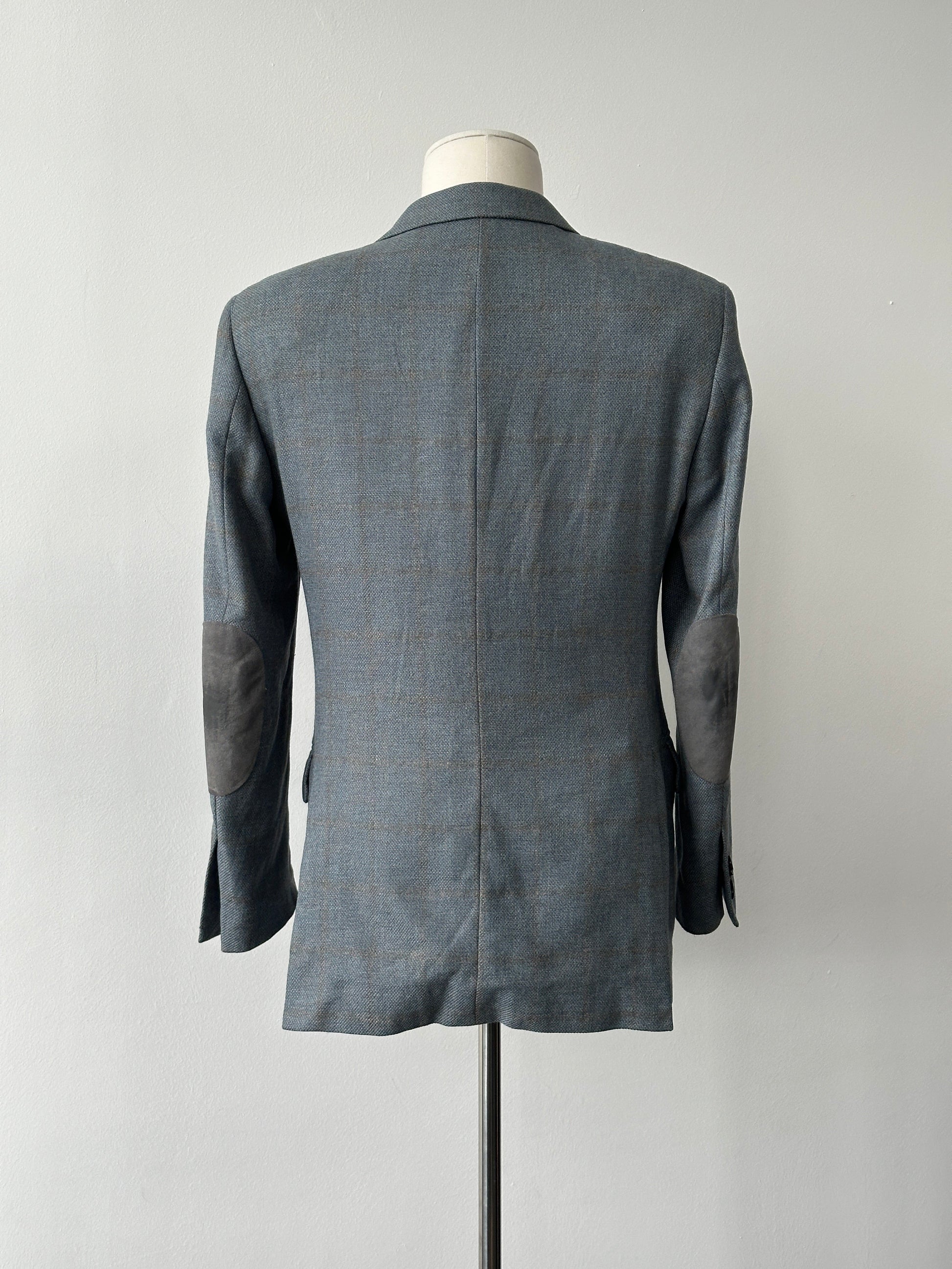 Loro Piana 1990s Check Wool Cashmere Blazer - 36R